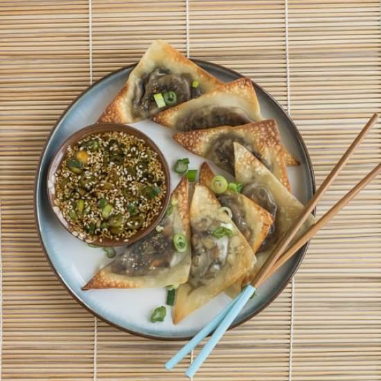 Ginger-Mushroom Wontons