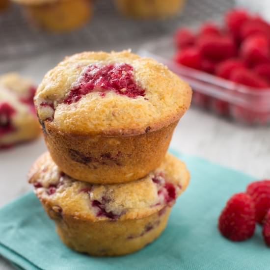 Super Moist Lemon Raspberry Muffins