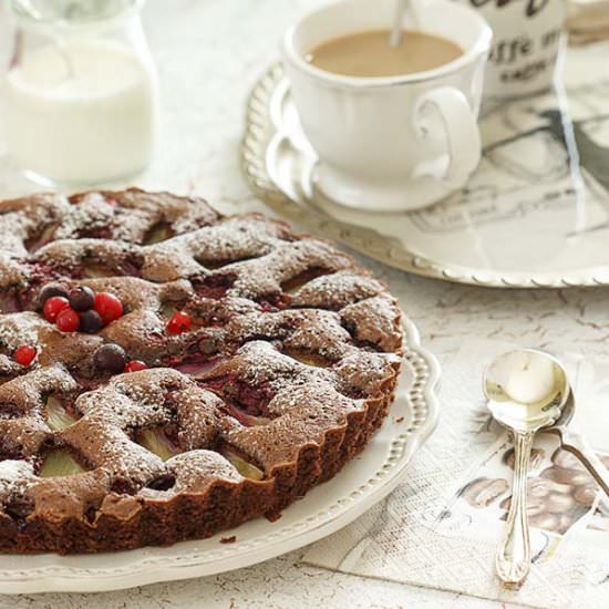 Chocolate & pineapple spicy tart