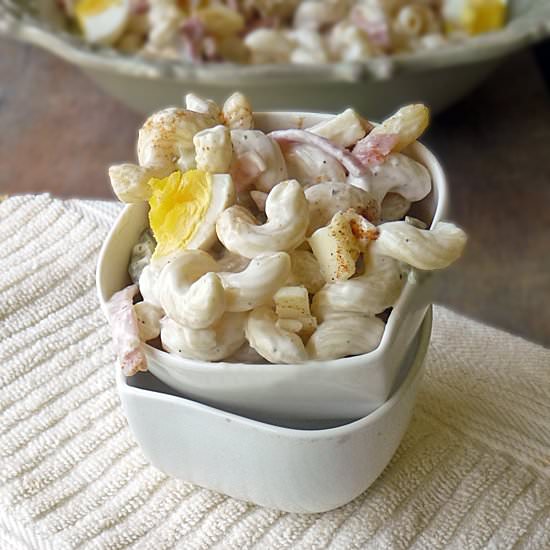 Macaroni Salad with Ham and Cheese