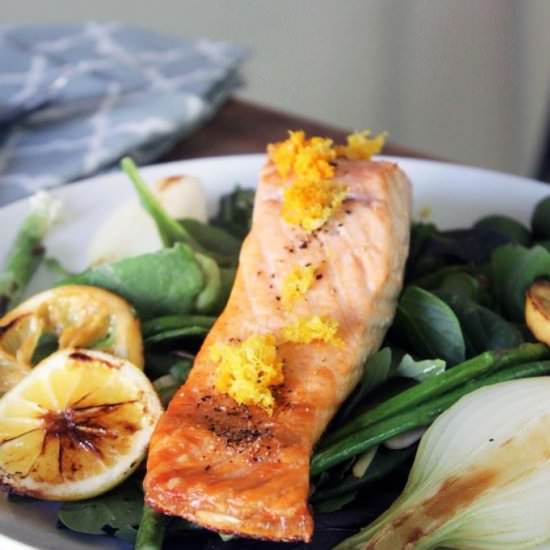 Salmon Salad + Grilled Citrus