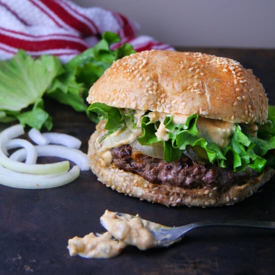 Beef Burgers with Smashing Sauce