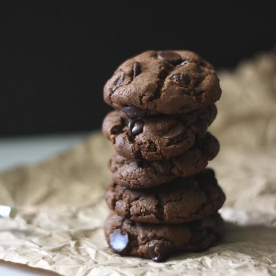 Double Chocolate Mocha Cookies