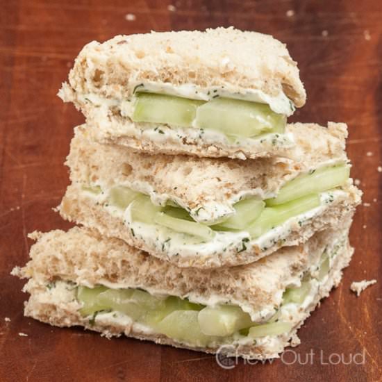 Cucumber Cream Cheese Sandwiches