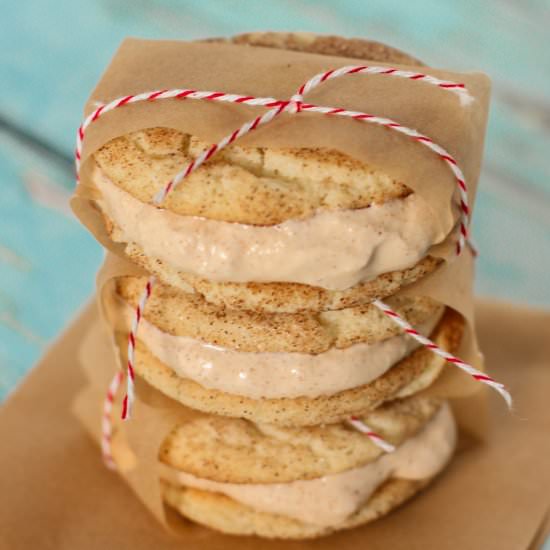 Snickerdoodle Ice Cream Sandwiches