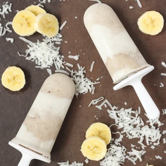 Banana Coconut Cream Popsicles