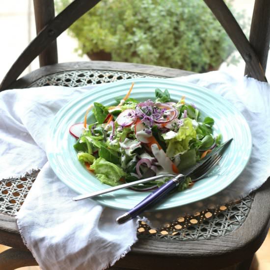 Delicate spring salad