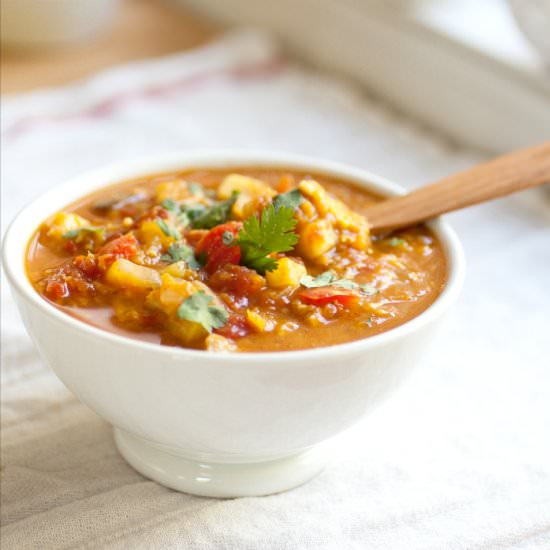 Lentil, Tempeh & Sweet Potato Chili