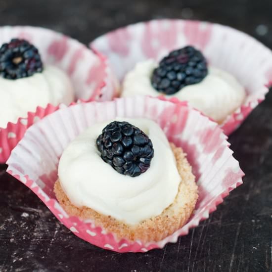Blackberries and Cream Tartlets