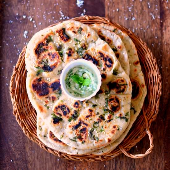 Buttery Herb & Garlic Naan