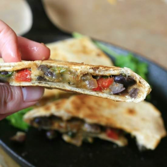 Black Bean Vegetable Quesadillas