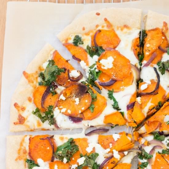 Sweet Potato and Kale Pizza