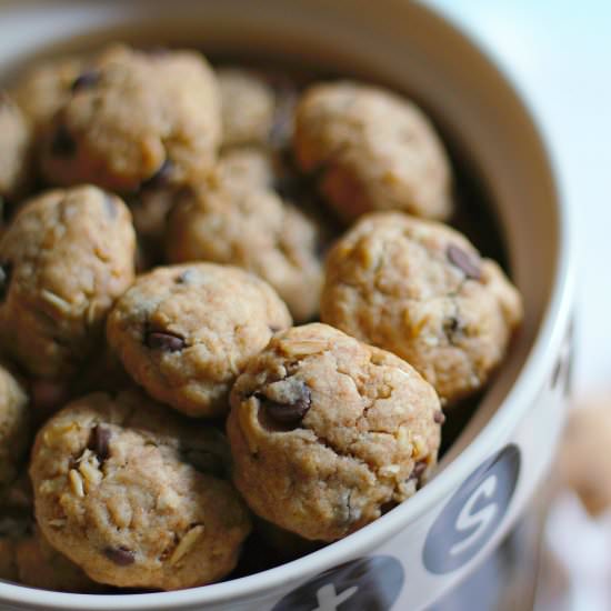 Bite Size Carob Chip Cookies
