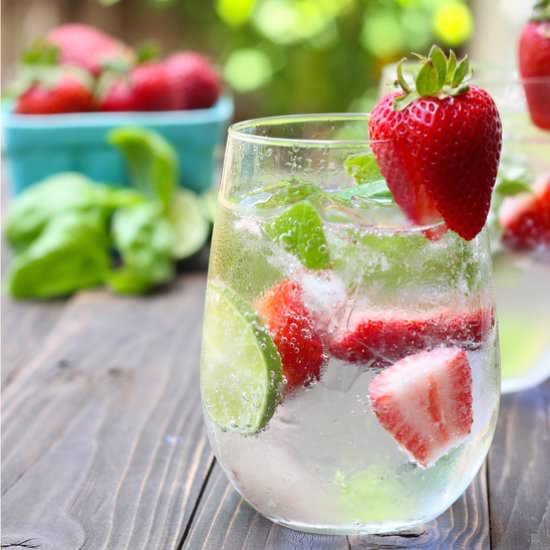 Strawberry Basil Lime Coolers