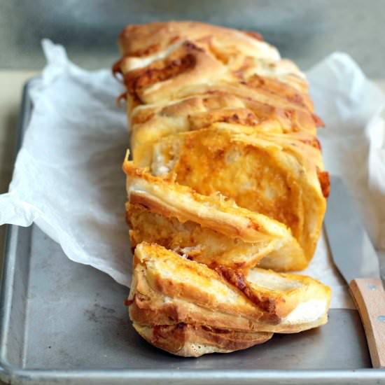 Cheesy Mustard Pull-Apart Bread