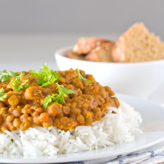 Vegan Lentil Curry (Gluten-free)
