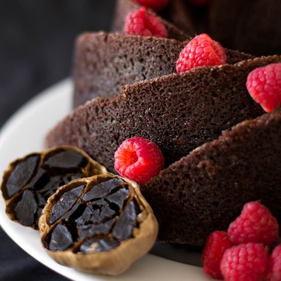Black Garlic Chocolate Cake