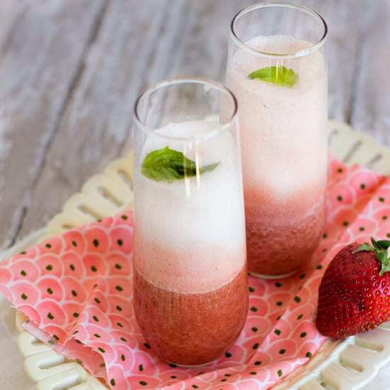 Strawberry Basil Bellini