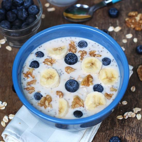Blueberry Banana Overnight Oats