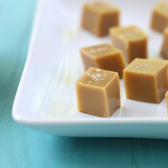 Salted Caramel Jello Shot Bites