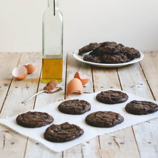 Olive Oil & Sea Salt Brownie Cookie