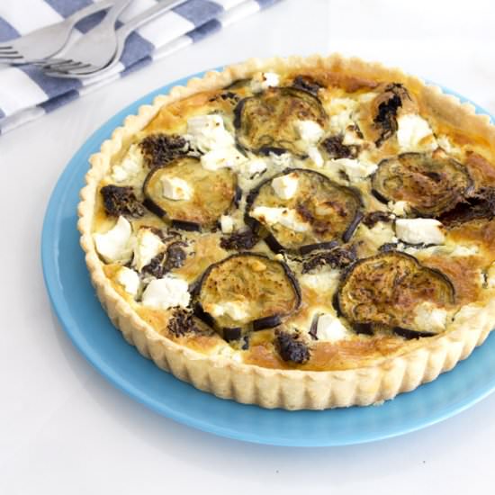 Eggplant and Tomato Quiche