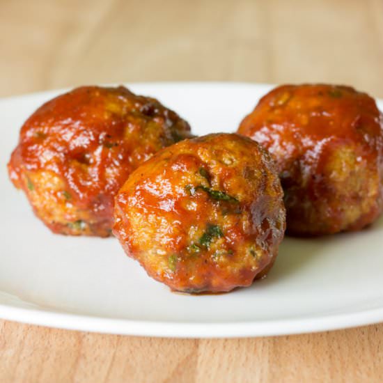 Honey Barbeque Chicken Meatballs