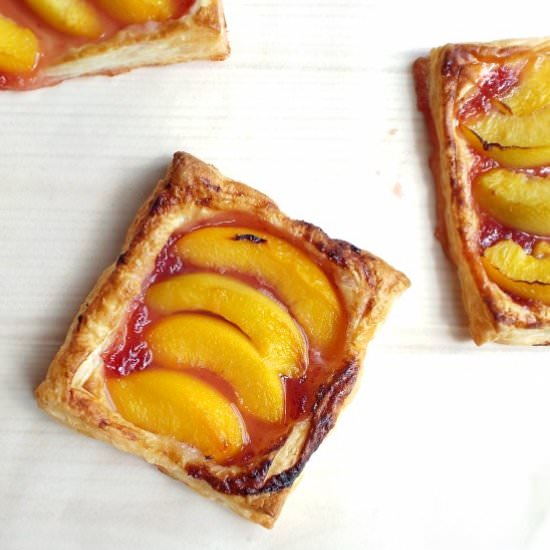Cheat’s Peach Danish Pastries