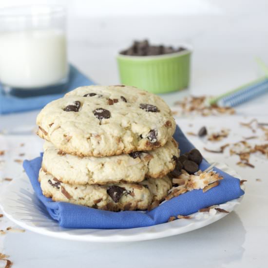 Toasted Coconut Chocolate Scones