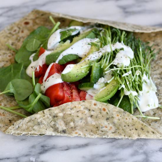 5 Minute Veggie Wrap
