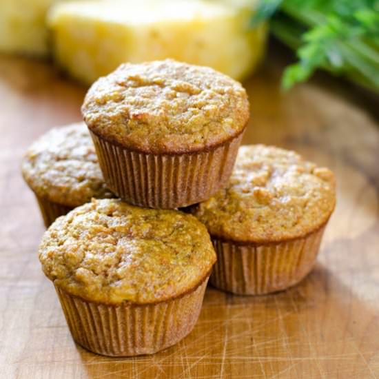 Carrot Pineapple Paleo Muffins