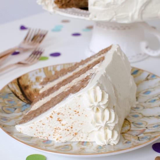 Chai Cake with Maple Frosting