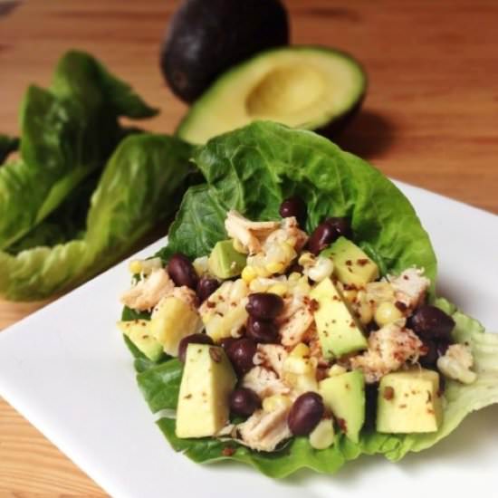Avocado Chicken Lettuce Wraps