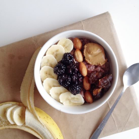 Hearty Caramel, Blackberry Oatmeal