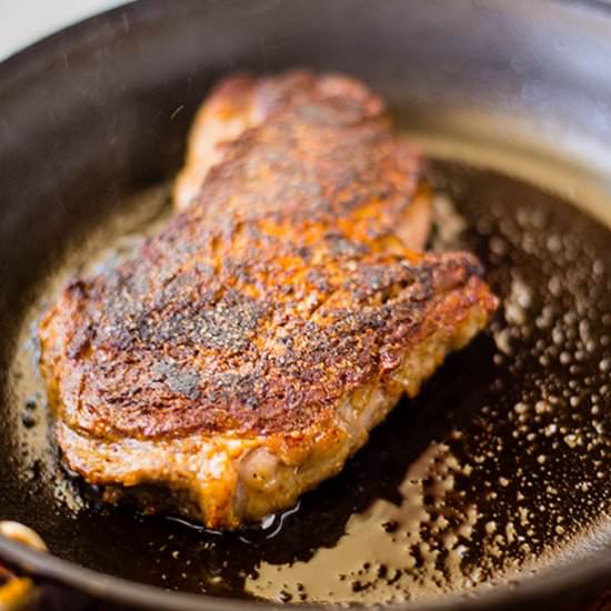 Easy Pan-Roasted Ribeye Steak