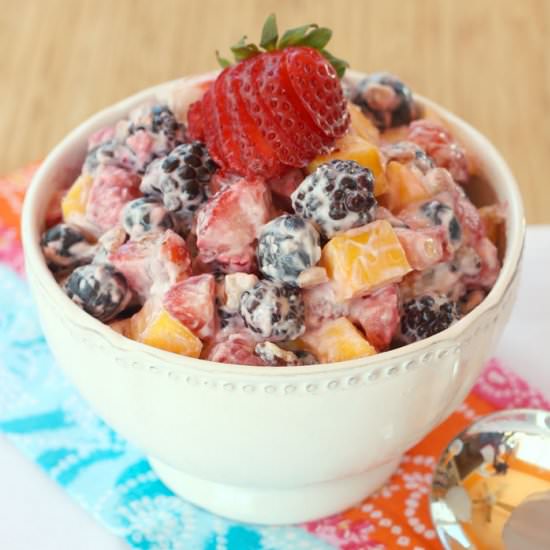 Mango Berry Crunch Fruit Salad