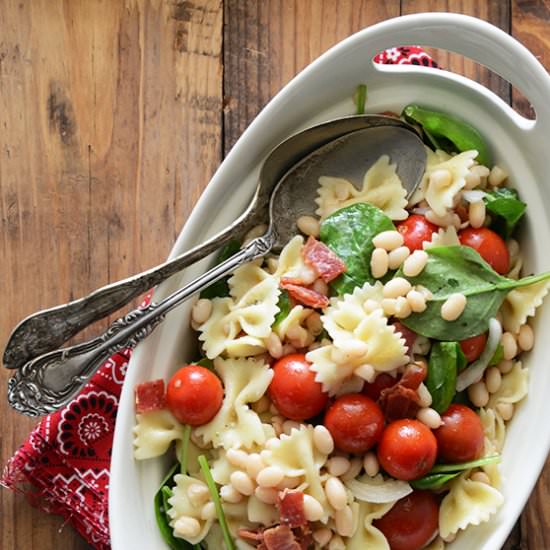 BLT Pasta Salad with White Beans