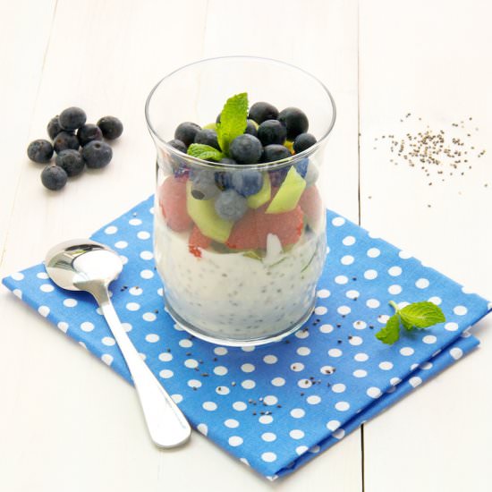 Yogurt With Chia Seeds And Fruit