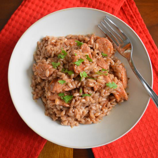 Spicy Andouille Risotto