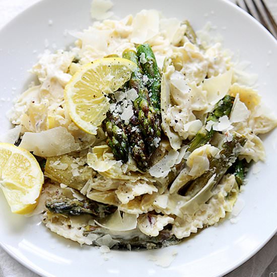 Lemon Artichoke & Asparagus Pasta