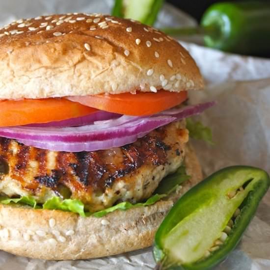 Jalapeño Pepper Jack Turkey Burger