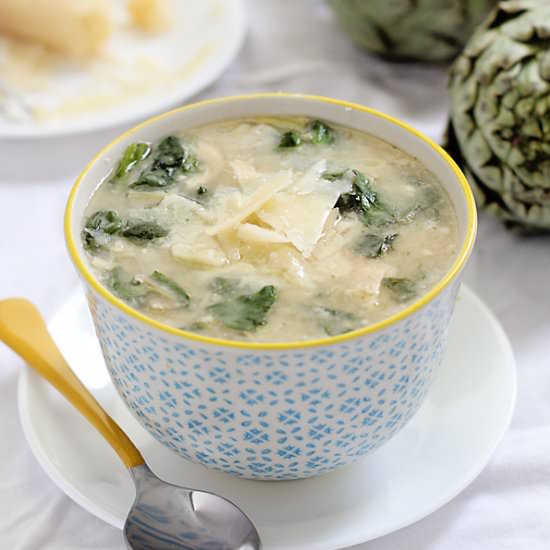 Creamy Spinach and Artichoke Soup