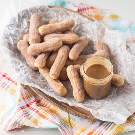 Homemade Cajeta and Baked Churros