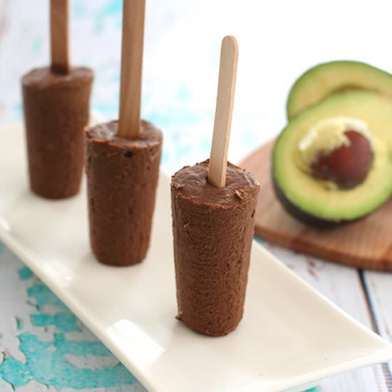 Chocolate Avocado Pudding Pops