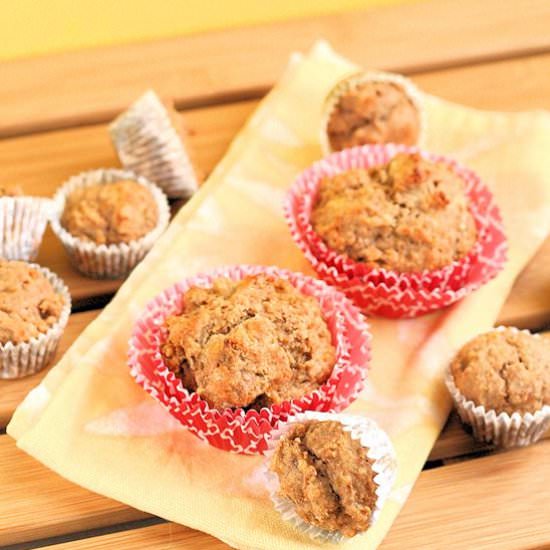 Wheat Peanut Butter Banana Muffins