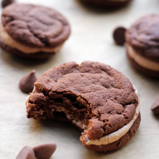 Chocolate cookie sandwiches