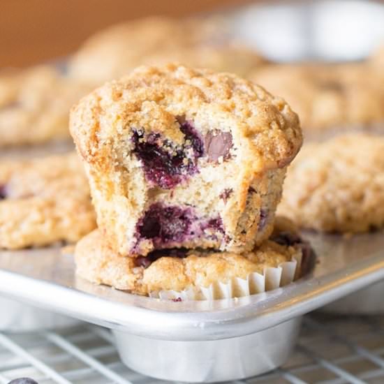 Blueberry Banana Yogurt Muffins