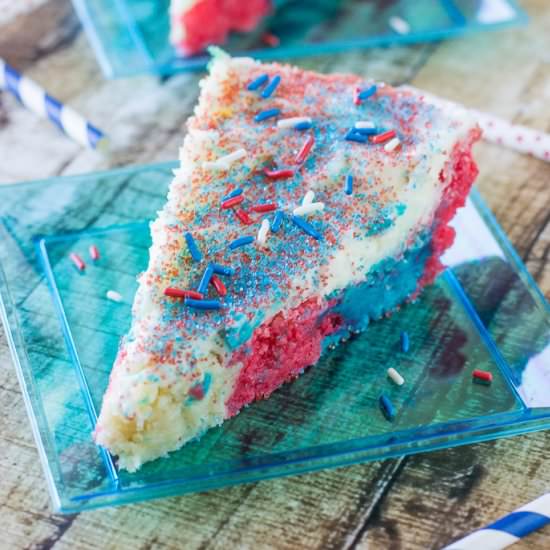 Tie Dyed Sugar Cookie Cake