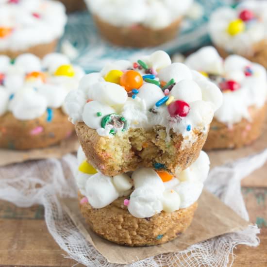 Funfetti Confetti Cookie Cupcakes