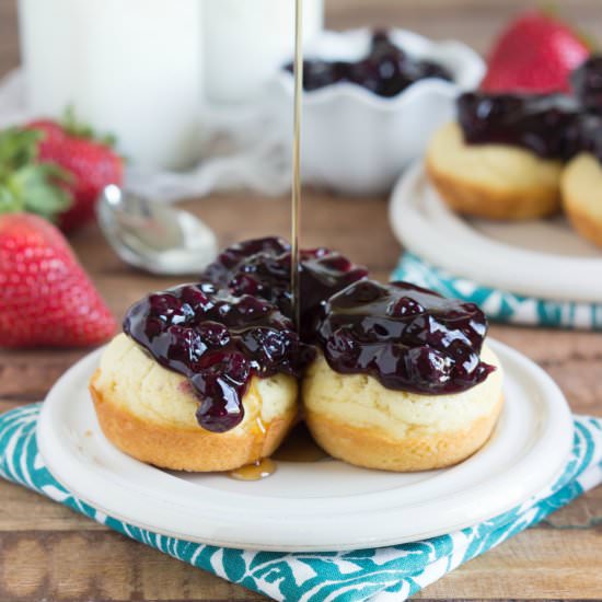 Blueberry Pie-Topped Pancake Cups